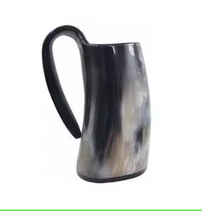 Top Selling Polished Ox/<b>Buffalo</b> <b>Horn</b> Beer Mug Handmade Indian Natural Crafts Curved Design Agate Real Animal Style Decoration - Product Image 4