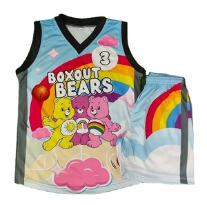 Unisex Plus Size Basketball Jersey Sports Wear Set 100% Polyester Two-Piece Customizable Uniform Front Anti-Bacterial Breathable - Product Image 1