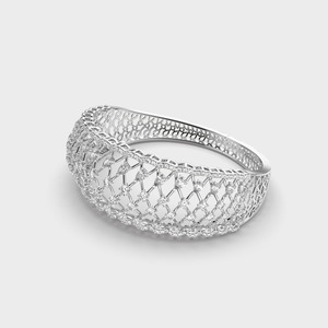 IGI Certified Pear & Round Diamond Lattice Designer <b>Bracelet</b> in <b>Solid</b> 925 Sterling <b>Silver</b> - Product Image 3