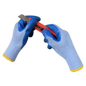 Guantes de Trabajo para Manipulación de Neumáticos, Duraderos, Mezcla de Algodón CVC, Recubiertos de Látex Arrugado, para Taller Automotriz - Product Image 1