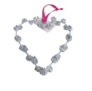 Nouveau coeur suspendu décoratif pour la décoration murale décoration de mariage et de noël argent avec paillettes faites à la main - Product Image 3