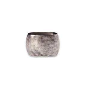 Rond de serviette en aluminium Design élégant avec finition argentée Parfait pour les hôtels Resorts Vaisselle élégante Accessoire de salle à manger élégant - Product Image 1