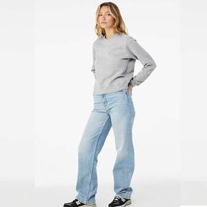 Basic Heather <b>Grey</b> Long Sleeve <b>Crop</b> <b>Top</b> - Product Image 5