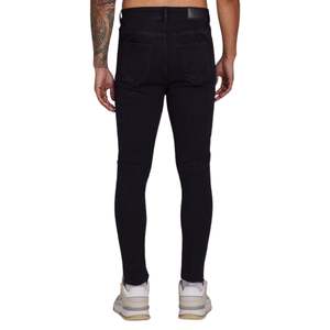 Jean à vaporiser pour homme en denim stretch noir à taille haute coupe skinny confortable Streetwear coupe fuselée à la cheville sans tarif à la mode britannique - Product Image 5