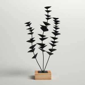 Sculpture en forme de feuille de fer en nouveau métal fini antique derniers ornements pour la décoration de la maison décor de table d'appoint toute occasion - Product Image 2