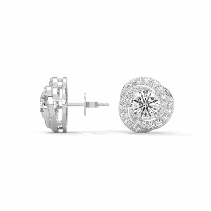 Luxurious  Silver Lab grown Diamond Earrings: A Blend of Sustainable Elegance, Ethical Craftsmanship, and Timeless Beauty