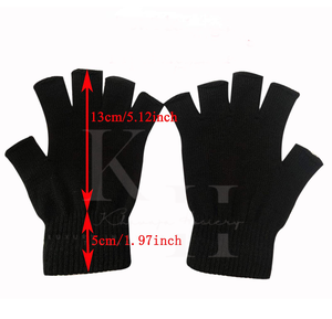Gants chauds en coton à demi-doigts pour hommes et femmes-Gants unisexes sans doigts pour la conduite hivernale et les tâches quotidiennes - Product Image 4