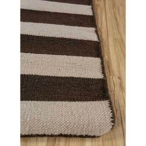 พรมขนสัตว์ทอมือลายสี่เหลี่ยมผืนผ้าสีน้ำตาลเบจอัลฮัมบรา ทำจากขนสัตว์รีไซเคิล สำหรับตกแต่งบ้าน ห้องนั่งเล่น Dwrm-176 ลายเส้นนามธรรม - Product Image 4