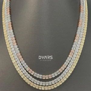 Custom Fully Iced Chandelier <b>Tennis</b> <b>Necklace</b> Men Women Luxury 18K Gold Plated Link Chain Hip Hop Style Moissanite Wedding Gift - Product Image 3