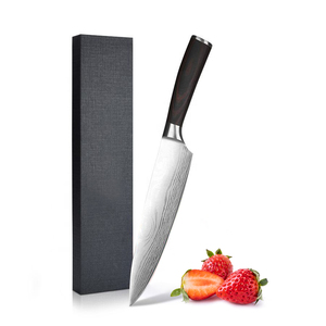 Venta al por mayor personalizado de alta calidad OEM ODM servicio Damasco Chef cuchillo profesional cuchillo de cocina de acero inoxidable de alto carbono - Product Image 1