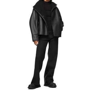 Veste en fourrure de peau de vache véritable unisexe Gothique Punk Rock Streetwear Rivet Décoration Camouflage Pattern Plain Spring Front - Product Image 2