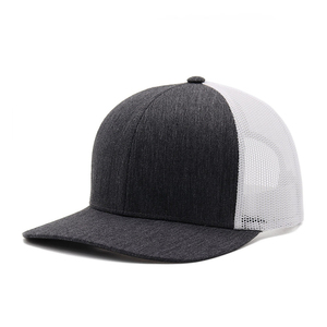 2026 classique 5 panneaux toile chauffeur de camion chapeau respirant maille dos rétro casquette avec fermeture à pression pour vêtements de plage en gros - Product Image 1