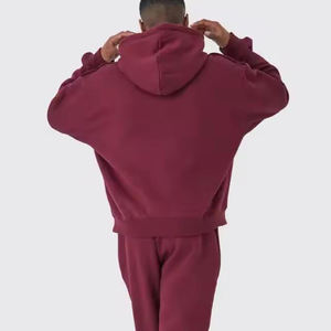 Sweat à capuche épais en éponge française 100% coton pour hommes, épaule tombante personnalisée, Streetwear 500gsm basiques, sweat à capuche surdimensionné, vente en gros - Product Image 4