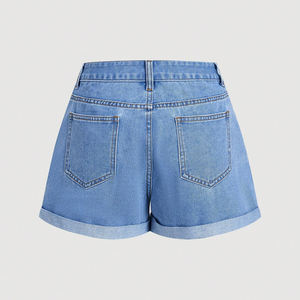 2026 Vente en gros Haute Qualité Personnalisé Taille Mi-Haute Femme Broderie Coupe Droite Vintage Imperméable Écologique Nylon/Coton Ourlet Relevé - Product Image 2