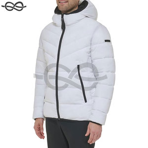 Abrigo de invierno para hombre, chaqueta elástica acolchada con capucha de Sherpa para un clima frío cálido y cómodo - Product Image 3