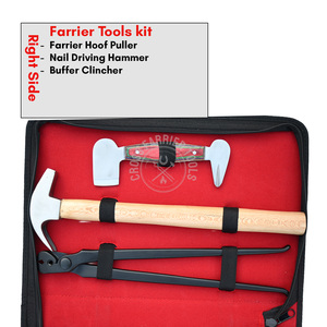 Kit de Herramientas de Herrador Premium: Alicates para Cascos, Extractor de Clavos Fácil, Cuchillo Curvo para Recortar, Doble Pulidor y Martillo de Acero - Product Image 2