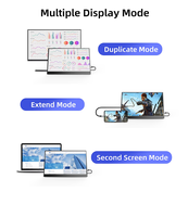 Moniteur portable LED IPS Full HD 15,6 pouces en gros, 100 % sRGB, cadre ultra-fin, double affichage Type-C pour usage professionnel