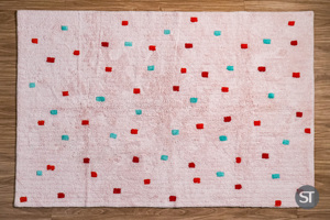 Tapis tufté en coton de haute qualité Style moderne multicolore avec hauteur de pile en peluche personnalisable pour Logo et nom de marque - Product Image 6