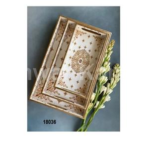 Plateau à fruits en bois avec poignée en métal - Product Image 5