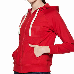 เสื้อฮู้ดมีซิปสำหรับผู้หญิงเสื้อผ้าลำลองระบายอากาศได้ดีมี100% โลโก้ด้านหน้าทำจากผ้าฝ้าย - Product Image 3