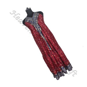 Robes de sari en soie vintage pour femmes Robe de dîner élégante pour femmes Robes de soirée sans manches Robe pour femmes - Product Image 1