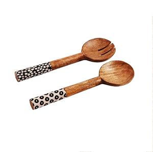 Mint Acacia Wood Salad Server Set Handmade Salad Server Set Wood Product for Home Kitchen Use - Product Image 3
