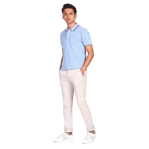 Camiseta Deportiva WAGSAM para Hombre, Manga Corta, Color Azul Claro, Transpirable, Poliéster/Algodón, Estilo Casual Tejido - Product Image 2