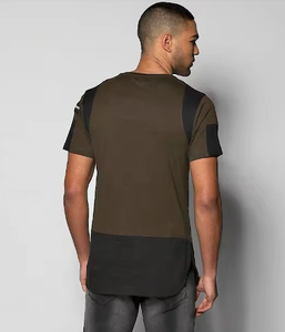 Camiseta Deportiva de Manga Corta para Hombre, 100% Algodón, con Cierre, Transpirable, de Secado Rápido, Servicio OEM Personalizado - Product Image 4