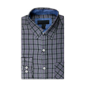 เสื้อเชิ้ตผ้าสักหลาดลายตารางแขนยาวสำหรับผู้ชายหรูหราสำหรับฤดูใบไม้ร่วง - Product Image 6