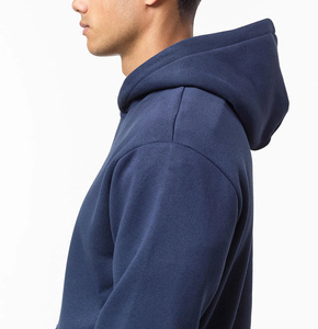 Sweat à capuche Streetwear lourd pour hommes pull en coton vierge de coupe surdimensionnée conception de logo personnalisé vêtements en gros en vrac - Product Image 4