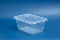 Boîte en plastique jetable en forme de rectangle avec couvercle pour nourriture Plastique PP personnalisé 550ml 650ml 750ml 1000ml Transparent clair