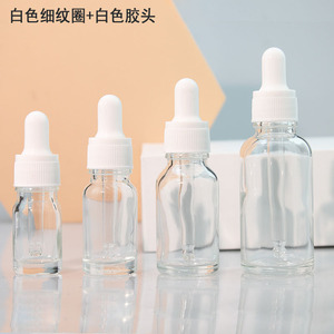 Botellas de Vidrio Transparente con Gotero Personalizadas de 5ml 10ml 20ml 30ml <span class=keywords><strong>50ml</strong></span> Recargables para Suero para el Cuidado de la Piel y Aceites Esenciales - Product Image 4