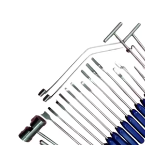 Juego de instrumentos ortopédicos de eliminación de cemento azul titanio de 22 piezas de alta calidad Manual alemán inoxidable por instrumentos Surgiright - Product Image 3