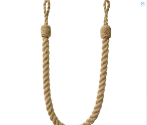 Natural Jute Twisted <b>Tiebacks</b> X 2 Nautical Decor - Thick Tie-backs - Product Image 1