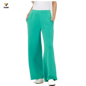 Pantalones acampanados de Yoga con cremallera de cintura alta para mujer, logotipo personalizable, entrenamiento deportivo para niñas, gimnasio, Jogger, cintura elástica, ejercicio acampanado - Product Image 1