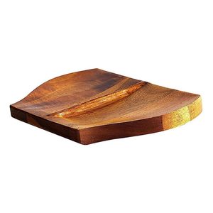 Reposacucharas de Madera de Acacia Ecológico Hecho a Mano para 2 Cucharas, Soporte para Utensilios con Doble Ranura, para Uso en Encimeras de Cocina y Estufas - Product Image 1