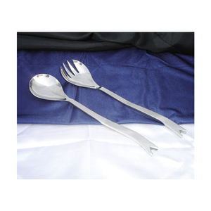 Ensemble de serveurs à salade fantaisie de qualité supérieure S. Service de couverts en acier avec service à salade fait main décoratif indien poli/nickelé brillant - Product Image 1