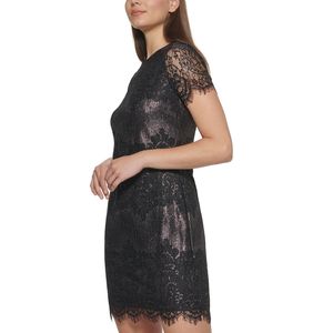 Abito Mini Nero da Donna Kensie con Pizzo Scintillante Taglia 12 - Vita Naturale - Product Image 3
