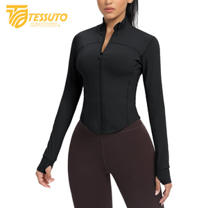 Sudadera con capucha ligera de manga larga UPF 50 + para mujer, transpirable, con cremallera completa, entrenamiento de invierno, protección solar con cuello levantado - Product Image 4