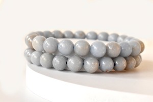 Hot Selling High Quality Angelite Healing <b>Bracelet</b> Semi Precious <b>Gemstone</b> <b>Bracelet</b> for Jewelry Meditation - Product Image 1