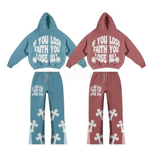 Diseño personalizado de su propio chándal de impresión Puff para los hombres Venta caliente Regular Fit Hombres Puff chándal de impresión - Product Image 1