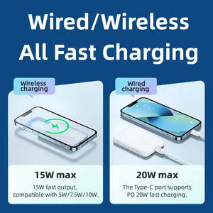울트라 얇은 USB C 미니 무선 휴대용 충전기 5000Mah 자석 슬림 파워 뱅크 10000mah PD 20W 고속 충전 마그네틱 파워 뱅크 - Product Image 5