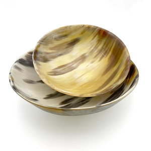 Precio barato en tazón de cuerno de búfalo al por mayor disponible en todos los tamaños Cuenco de servicio de cuerno de búfalo y buey de alta calidad - Product Image 2