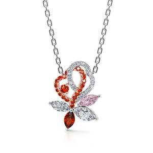 Collier pendentif en argent sterling double cœur Jeulia Soulmate - Product Image 1