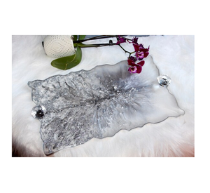 Charcuterie et plateau de service en résine Poignée en laiton époxy Cadeau de qualité supérieure pour les ustensiles de cuisine et les restaurants au meilleur prix - Product Image 4