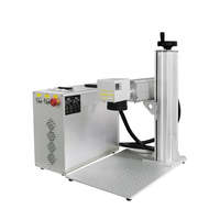 Grabador Láser de Fibra Dividida Raycus MAX JPT de 20W-100W, Máquina de Marcado y Grabado Láser de Alto Rendimiento Refrigerada por Aire para Piedra y Madera
