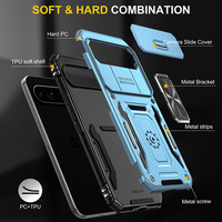 Coque de protection intégrale antichoc robuste en TPU et PC avec béquille pour Google Pixel 9 Pro XL 8 7