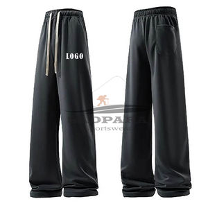 กางเกงวิ่งผู้ชายผ้าฝ้ายหนาทรงโค้งเข้ารูปพร้อมกางเกงสไตล์แบ็กกี้ปักตามสั่งสำหรับสตรีทแวร์ - Product Image 2