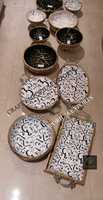 Boîtes et plateaux en bois émaillé Art Déco faits à la main, avec calligraphie arabe, vœux uniques, artisanat indien, décoration de mariage, artisanat