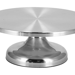 Bandeja de soporte de pastel de metal personalizada al por mayor, base superior redonda de boda OEM de India, suministro a granel para compradores comerciales, industria alimentaria - Product Image 2